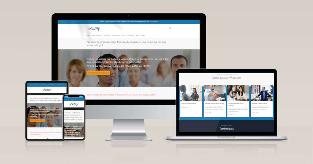 New website for 2Actify designed by Clarity Digital