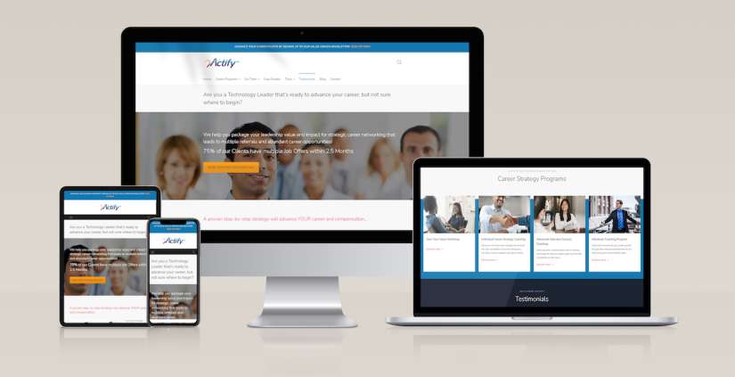 New website for 2Actify designed by Clarity Digital