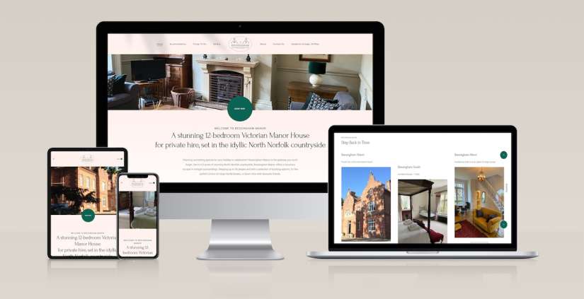 New website for Bessingham Manor designed by Clarity Digital