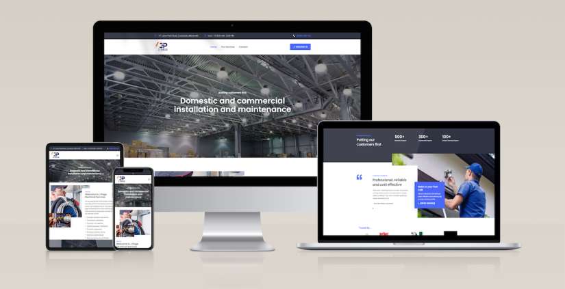 New website for J Page Electrical designed by Clarity Digital