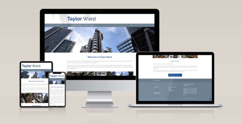 New website for Taylor Ward designed by Clarity Digital