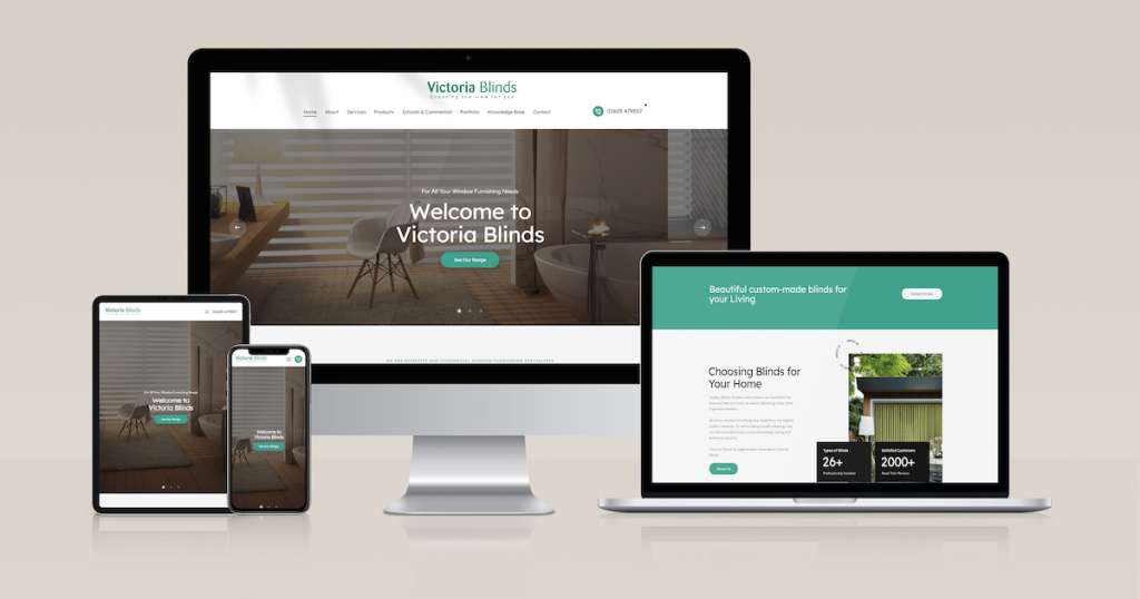 New website for Victoria Blinds designed by Clarity Digital