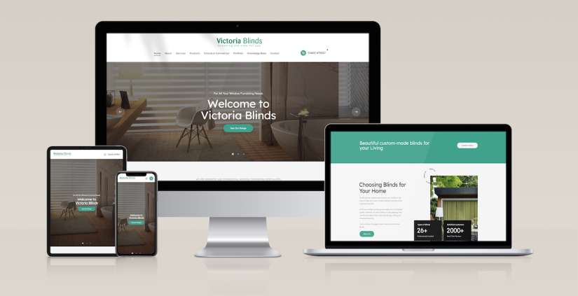 New website for Victoria Blinds designed by Clarity Digital